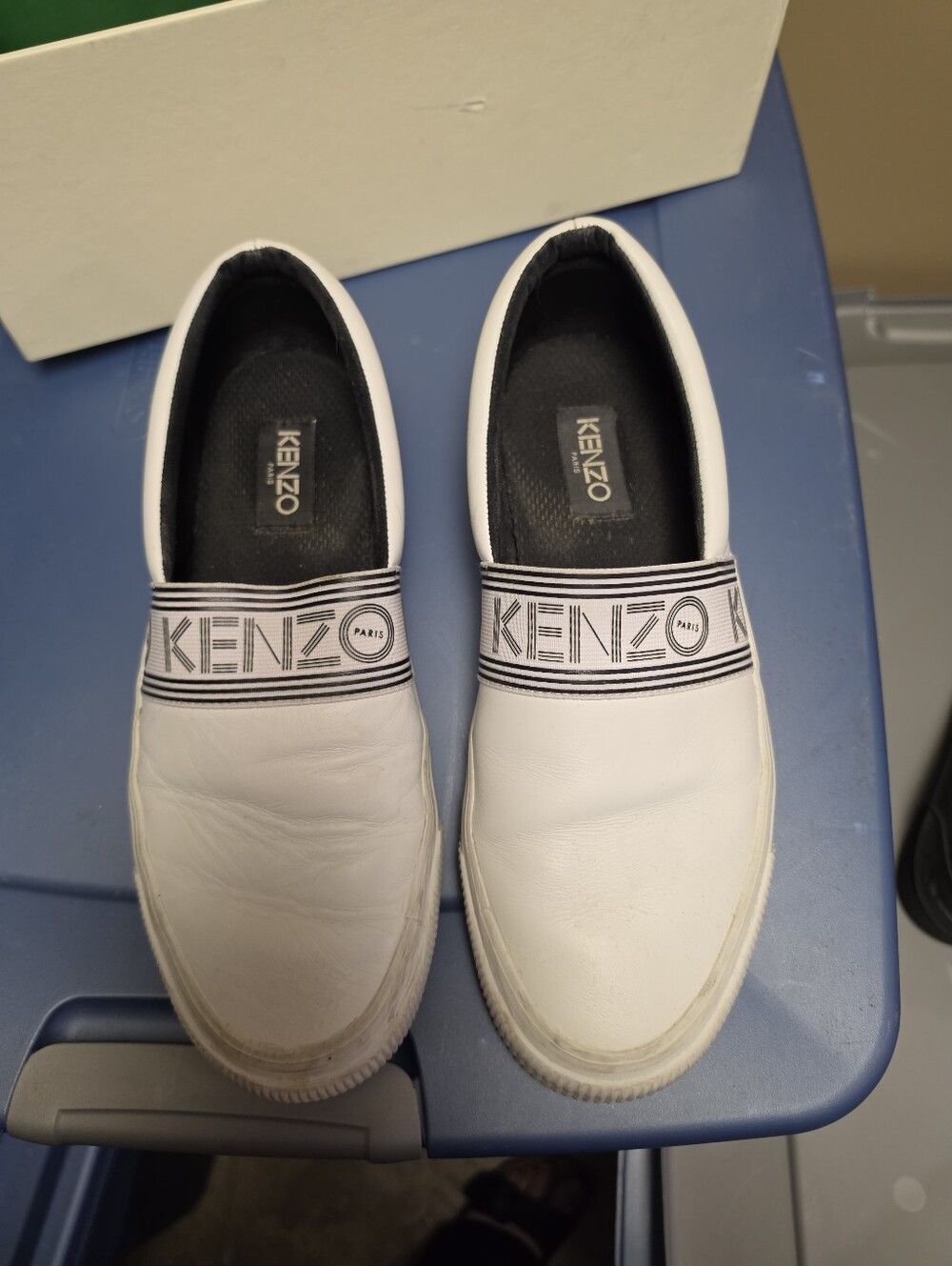 KENZO White Slip-On Sneakers for Men